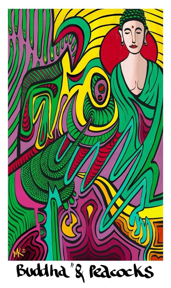 Buddha & Peacocks